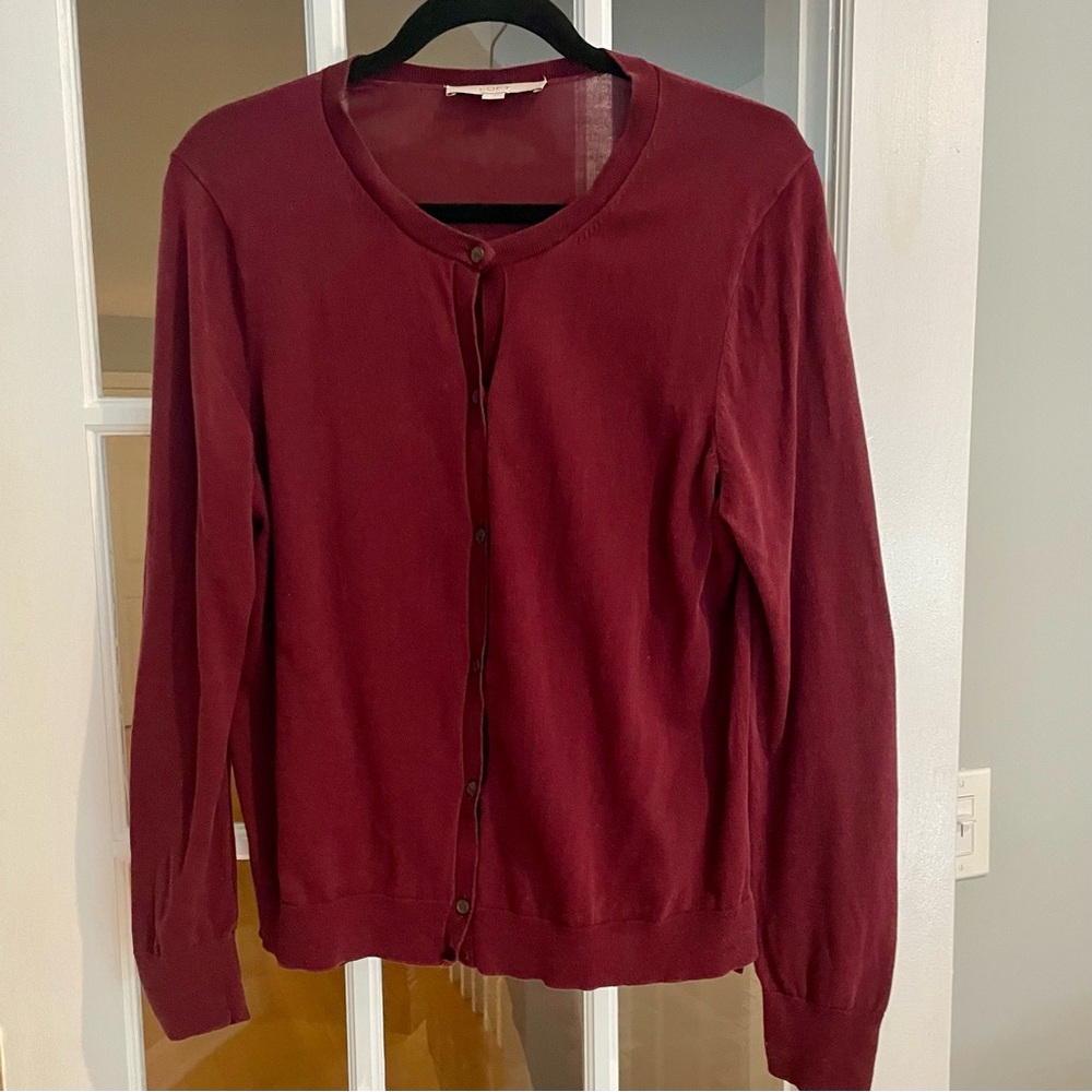 Loft 100% Cotton Cardigan Size Large